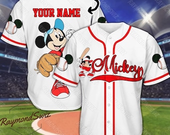 Mickey Jersey Shirt, Personalized Jersey, Mickey Mouse Baseball Shirt, Mickey Baseball Jersey, Disney Mickey Jersey, Football Jersey