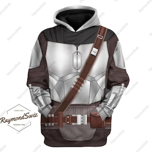 Mandalorian Hoodie, Mandalorian Costume, Mandalorian Cosplay Hoodie, Disney Star Wars Costume Hoodie, Star Wars Character Costume