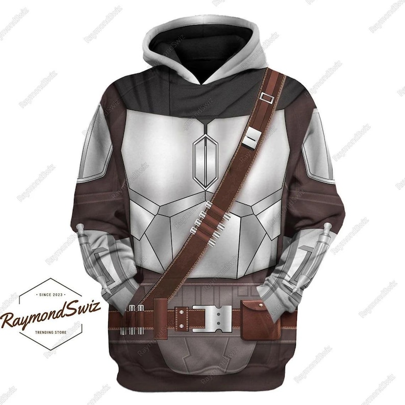Mandalorian Hoodie, Mandalorian Costume, Mandalorian Cosplay Hoodie, Disney Star Wars Costume Hoodie, Star Wars Character Costume