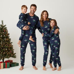 Christmas Car Family Pajamas, Xmas Long Pajamas, Festive Long Sleeve PJs, Christmas Pajamas Set, Family Sleepwear Gift