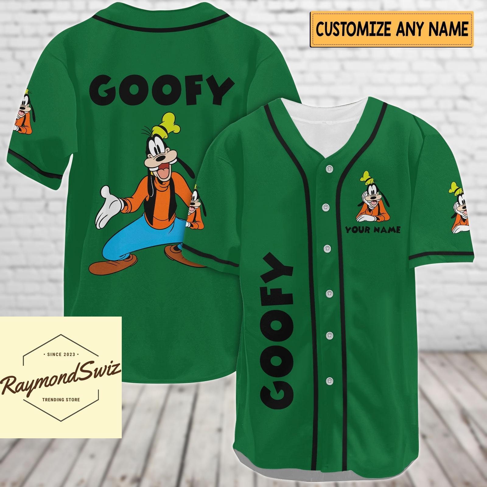Halloween Goofy Jersey Shirt, Custom Baseball Shirt, Disney Dog