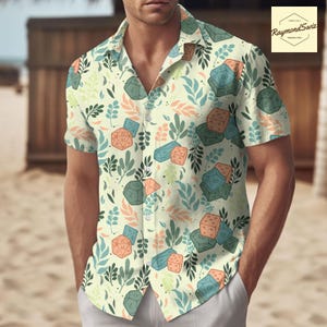 Dungeons Dragons Hawaiian Shirt Holiday , D20 Gamer Aloha Shirt, Fun D&D Lover Gifts, Unique Dungeons Dragons Tropical Hawai Tee Gift