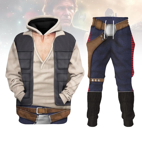 Halloween Han Solo Hoodie, Jogger Men, Han Solo Costume Hoodie, Star Wars Characters Hoodie, 3D Costume Cosplay, Gift For Him