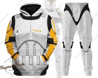 Clone Trooper Commanders Hoodie, Star Wars Costume, Star Wars Clone Trooper Jogger, Clone Trooper Hoodie Costume, Workout Jogger