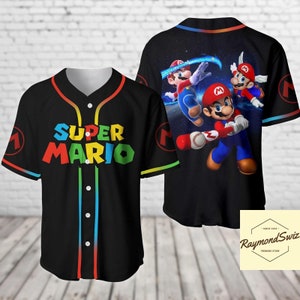 Halloween Super Mario Jersey Shirt, Mario Baseball Jersey, Mario Jersey Männer, Mario Gaming Shirt, Geschenke für Gamer, Geschenke für ihn