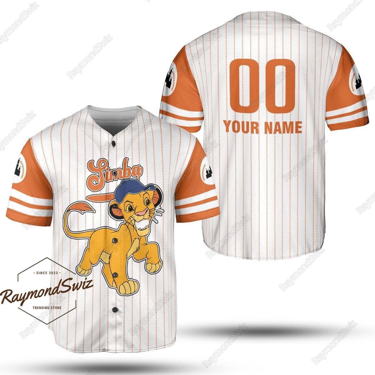 Simba Baseball Jersey, Personalized Jersey, The Lion King Jersey, Lion King Baseball Shirt