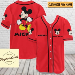 Halloween Mickey Mouse Jersey Shirt, Custom Baseball Jersey, Disney Mouse Jersey Men, Disneyland Jersey Outfit, 3D Print Jersey