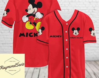 Camiseta de Mickey Mouse para Halloween, camiseta de béisbol personalizada, camiseta de Disney Mouse para hombre, atuendo de Disneyland, camiseta con impresión 3D
