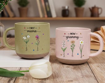 Mom Mug, Personalized Grandma Cup, Custom Grandma Gifts, Grandmother Birthday Mothers Day Gift, Gift for Mom