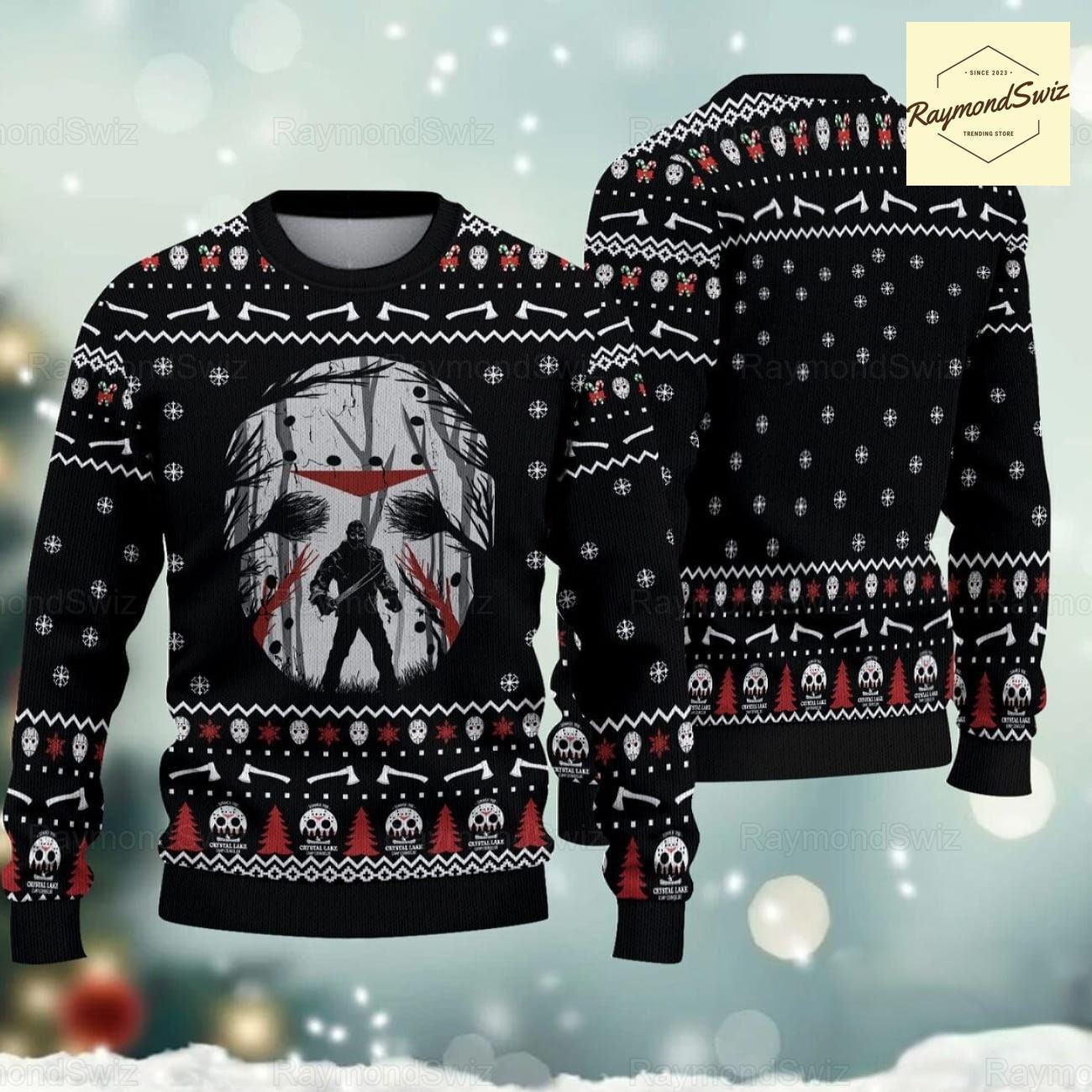 Horror themed ugly christmas cheap sweater