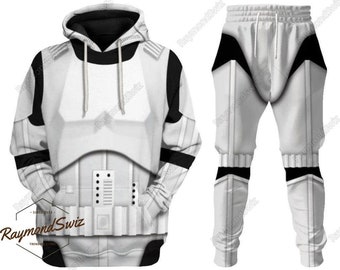 Stormtrooper Hoodie, Stormtrooper Workout Jogger, Star Wars Cosplay Hoodie, Stormtrooper Costume Hoodie, Streetwear Pants, Gift For Him