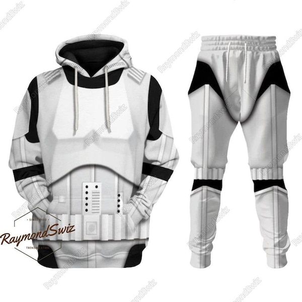 Stormtrooper Hoodie, Stormtrooper Workout Jogger, Star Wars Cosplay Hoodie, Stormtrooper Costume Hoodie, Streetwear Pants, Gift For Him