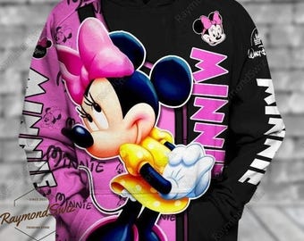 Halloween Minnie Mouse Hoodie, Disney Cartoon Hoodie, Mickey And Friends Shirt, Hoodie For Women, Magic Kingdoms Hoodie, 3D Printed Hoodie