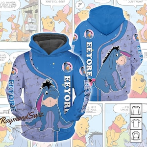 Halloween Eeyore Hoodie, Cute Eeyore Hoodie, Eeyore Sweatshirt, Winnie The Pooh Hoodie, Eeyore Lover Gift, Cartoon Movie Hoodie