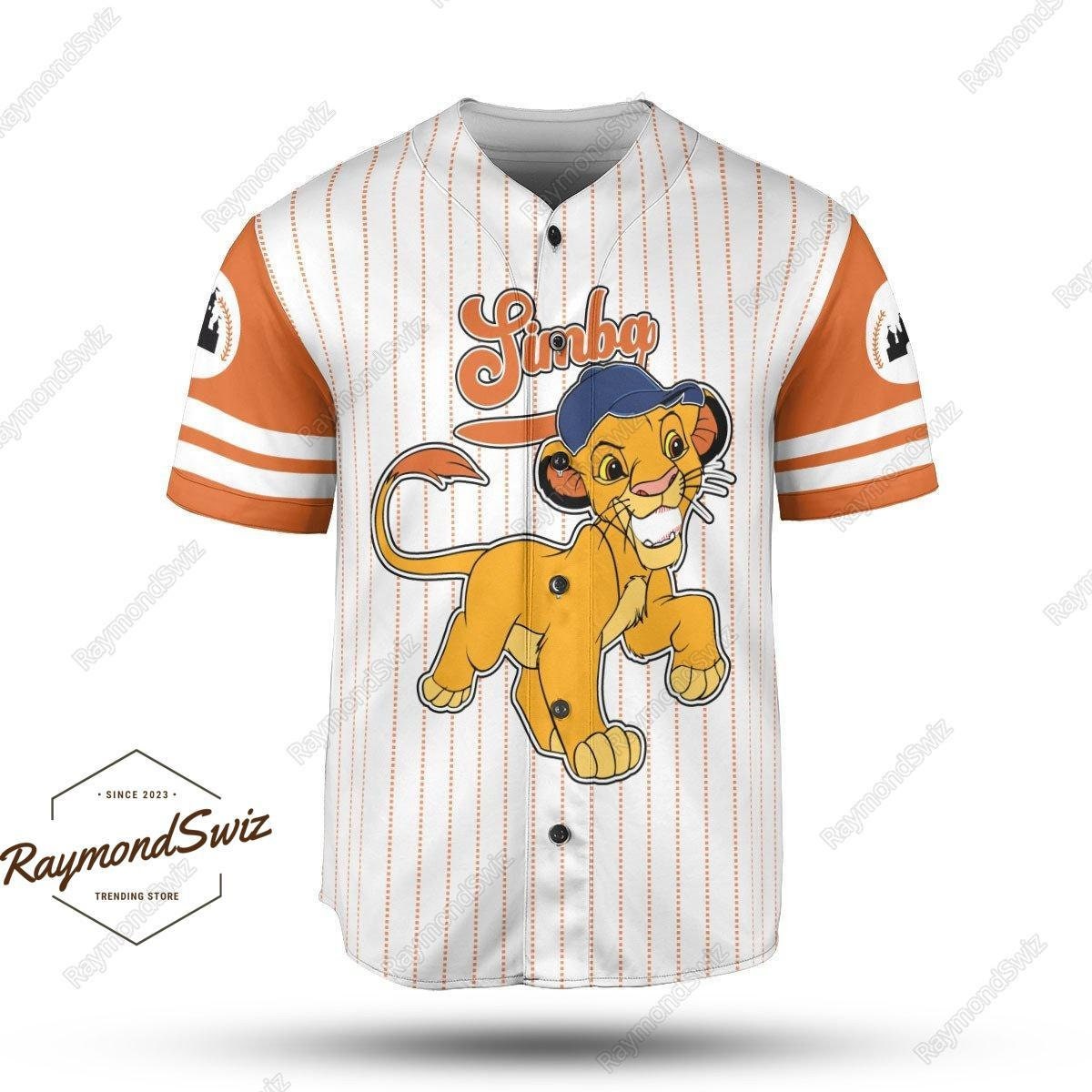 Simba Baseball Jersey, Personalized Jersey, The Lion King Jersey, Lion King Baseball Shirt