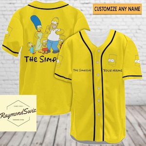 Halloween The Simpsons Baseball Shirt, Custom Simpsons Jersey, Homer Simpson Jersey, Bart Simpson Shirt, Simpson Family Baseball Jersey