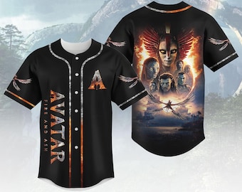 Avatar 3 Baseball Jersey, Avatar Fire and Ash Shirt, Jake Sully and Neytiri Jersey For Fan, James Cameron's Avatar Tee, Movie Jersey