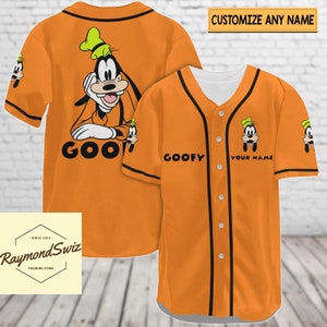 Halloween Goofy Jersey Shirt, Personalized Name Baseball Shirt, Goofy Dog Baseball Jersey, Mickey And Friends Shirt, Disney 3D Jersey Shirt