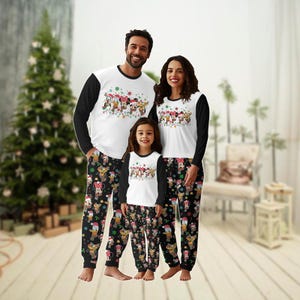 Christmas Mickey And Friends Family Pajamas Set, Disney Mouse Holiday Pajamas, Disneyland Xmas Pajamas, Magic Kingdom Matching Pajamas