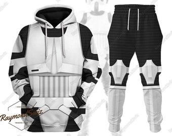 Stormtrooper hoodie/jogger, stormtrooper workout jogger, biker padvinder hoodie, Star Wars-cosplay hoodie, stormtrooper kostuum hoodie