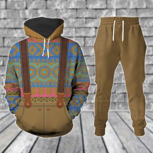 Oaken Frozen Costume Hoodie, Disney Jogger Pants, Movie Characters Cosplay For Men, Men Disney Shirts, Elsa Anna Olaf, Workout Jogger