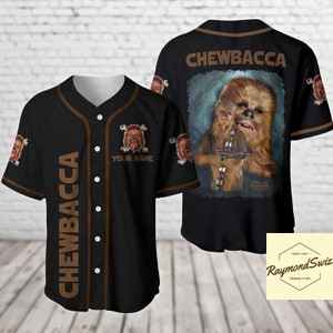 Chewbacca Jersey Shirt, Custom Chewbacca Baseball Shirt, Star Wars Jersey Shirt, Star Wars Baseball Jersey, Gift For Dad, Shirt For Men