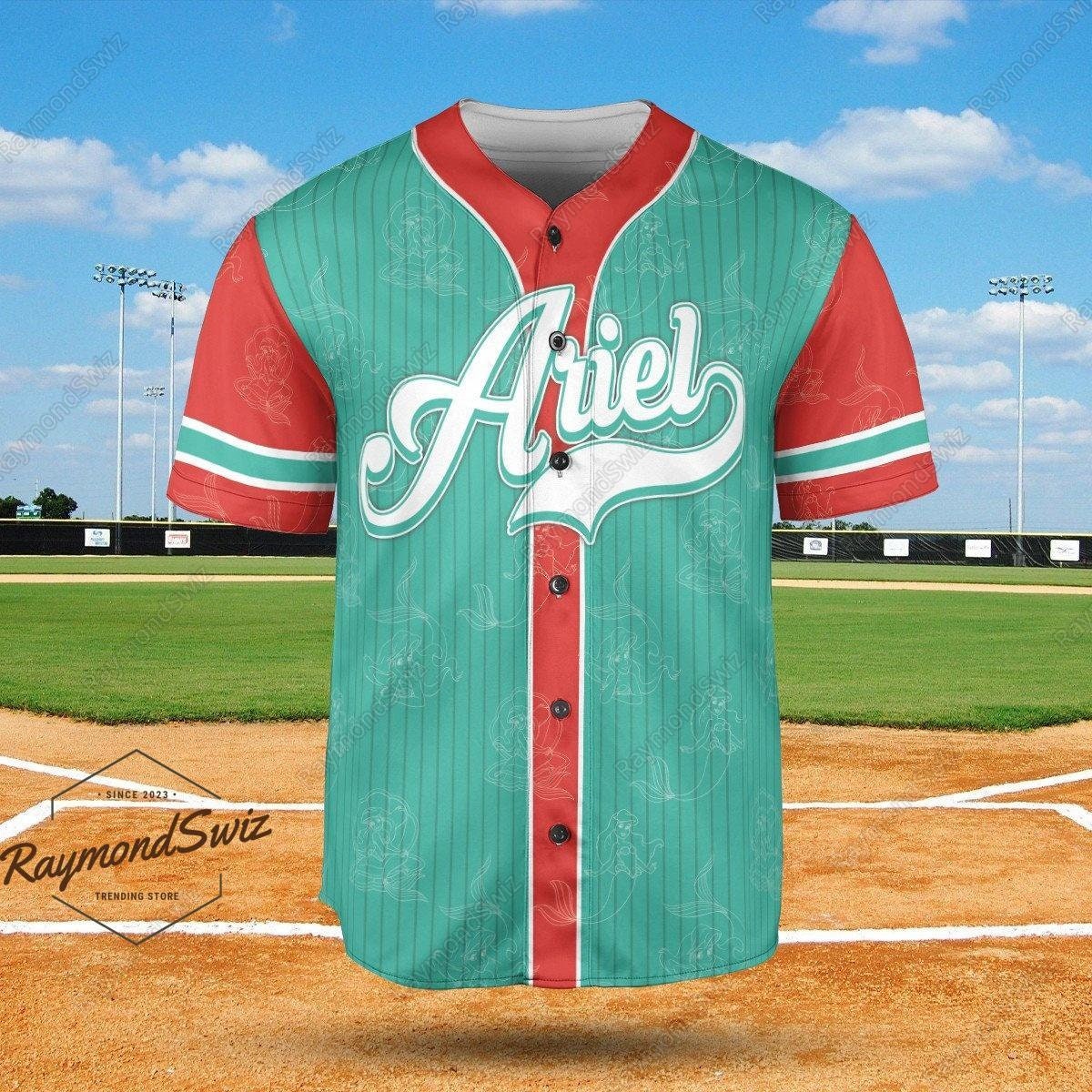 Ariel Baseball Jersey, Disney Ariel Baseball Shirt, Ariel Princess Baseball Jersey