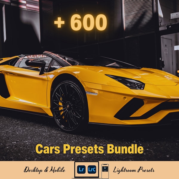 600+ Cars Lightroom Presets Bundle, Automotive Mobile & Desktop Presets, Sport Street Vehicle Photo Presets, Auto Moto Racing Photo Filters