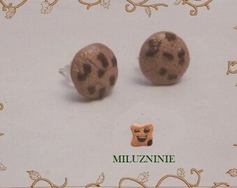 Pendiente de galleta con chispas de chocolate