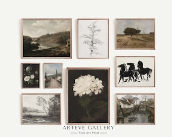 Moody Country Gallery Wall Art Set | Antique Prints (Digital Download)