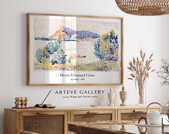 French Riverside Art Print: Henri Edmond Cross Watercolor (Digital Download)