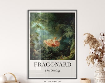 The Swing Painting by Fragonard | Printable Fine Wall Art | Classic Vintage Portrait Print