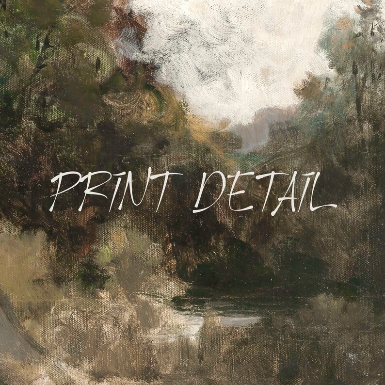 Printable Moody Country Landscape Painting American Vintage Wall Art ...