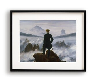 Wanderer Above The Sea Of Fog Print: Caspar Friedrich, Dark Academia Art
