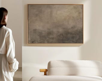 Earthy Abstract Art Print: Muted Tone Neutral Wall Decor