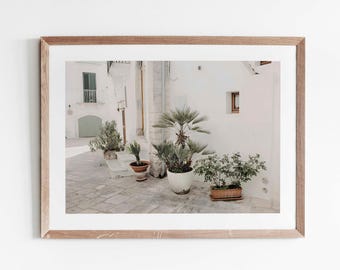 Ostuni Italy Print: Neutral Mediterranean Wall Art