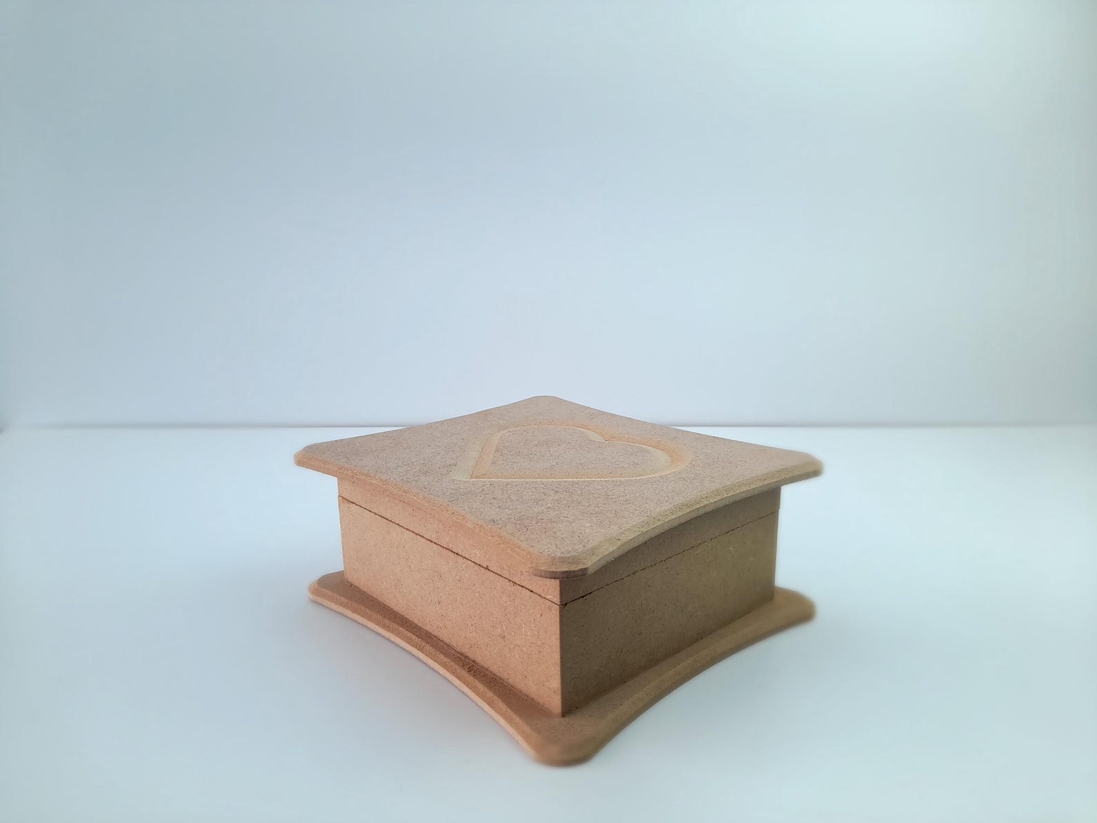 Unfinished Wooden Tissue Cover Box - DIY Unpainted Tissue Box, Heart ...