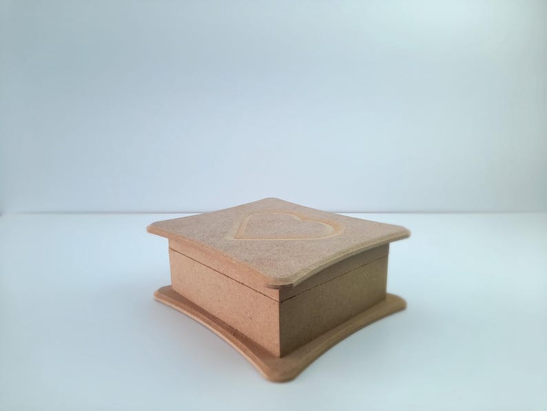 Unfinished Wooden Tissue Cover Box - DIY Unpainted Tissue Box, Heart ...