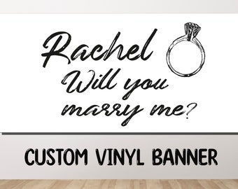 Will You Marry Me Banner Printable Unique Personalized Engagement Decor ...