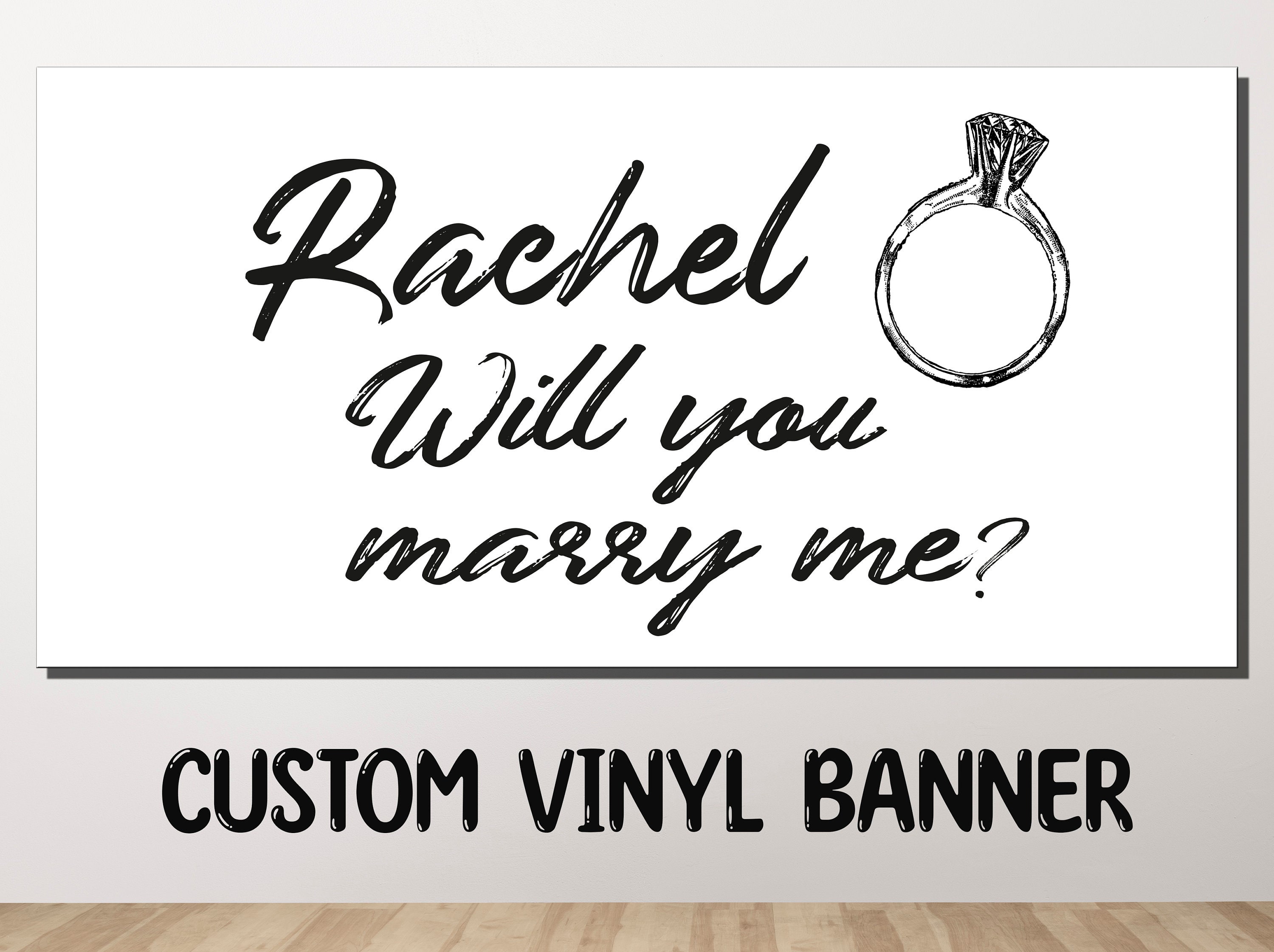 Will You Marry Me Banner Printable, Unique Personalized Engagement ...