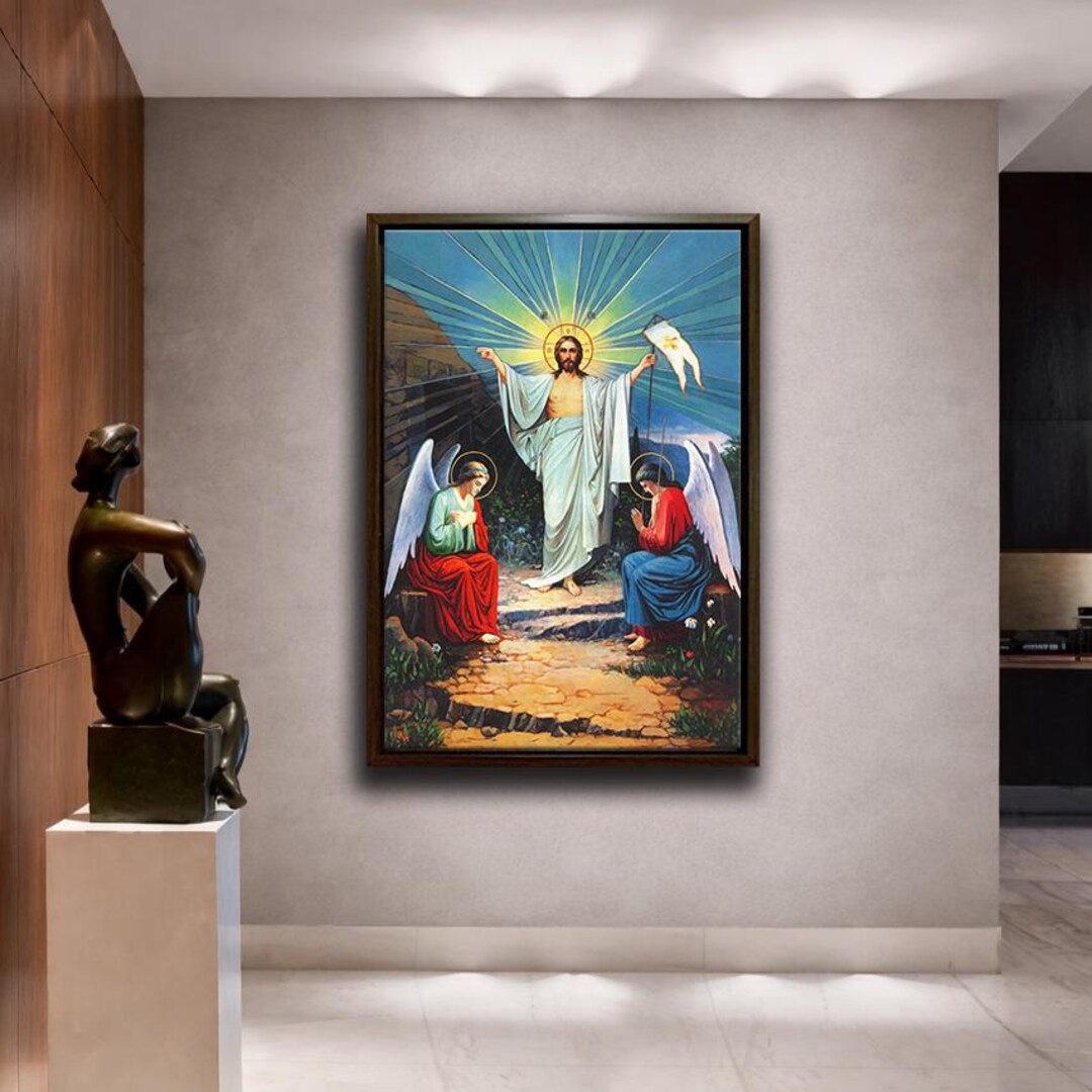Resurrection of Jesus Christ Canvas Wall Art, Religious Christian Decor ...