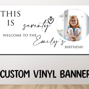 Personalized Birthday Banner, Minimalist Printable Happy Birthday Banner Personalized, Custom birthday banner, Birthday Banner for Girls
