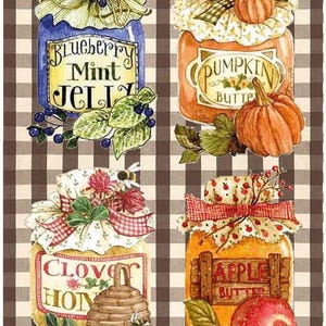 Pumpkin fall rice decoupage paper with plaid background, rustic craft paper for scrapbooking, DIY art projects, autumn decor 1037