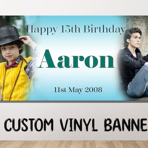 Printable Happy Birthday Banner Personalized , Personalized Birthday Banner, Custom birthday banner, Birthday Banner for Boys
