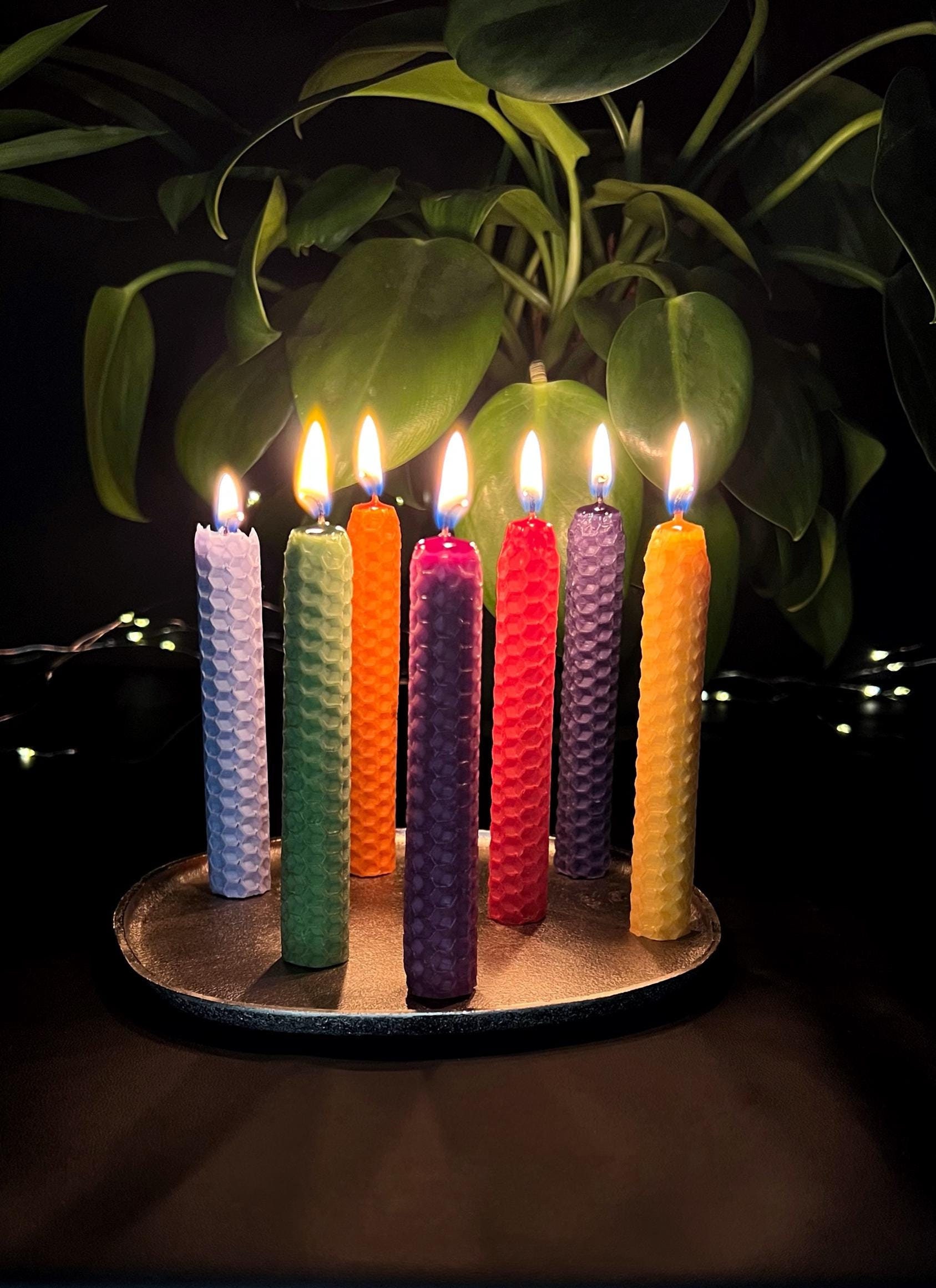 RS Buddha-Kerzen Aus 100% Bienenwachs - Handgemachte Figuren Für Meditation & Dekoration - 7er Set Ohne Zusatzstoffe