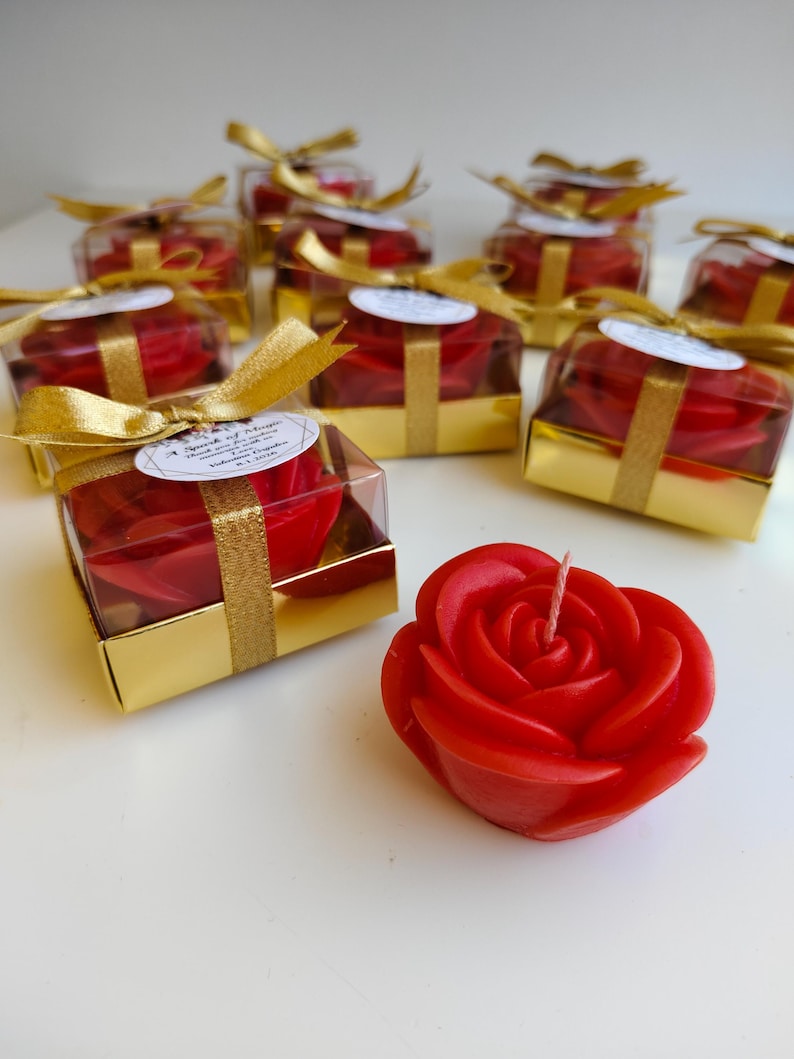 Elegant Rose Candle Favors: Wedding & Shower Gift - Etsy