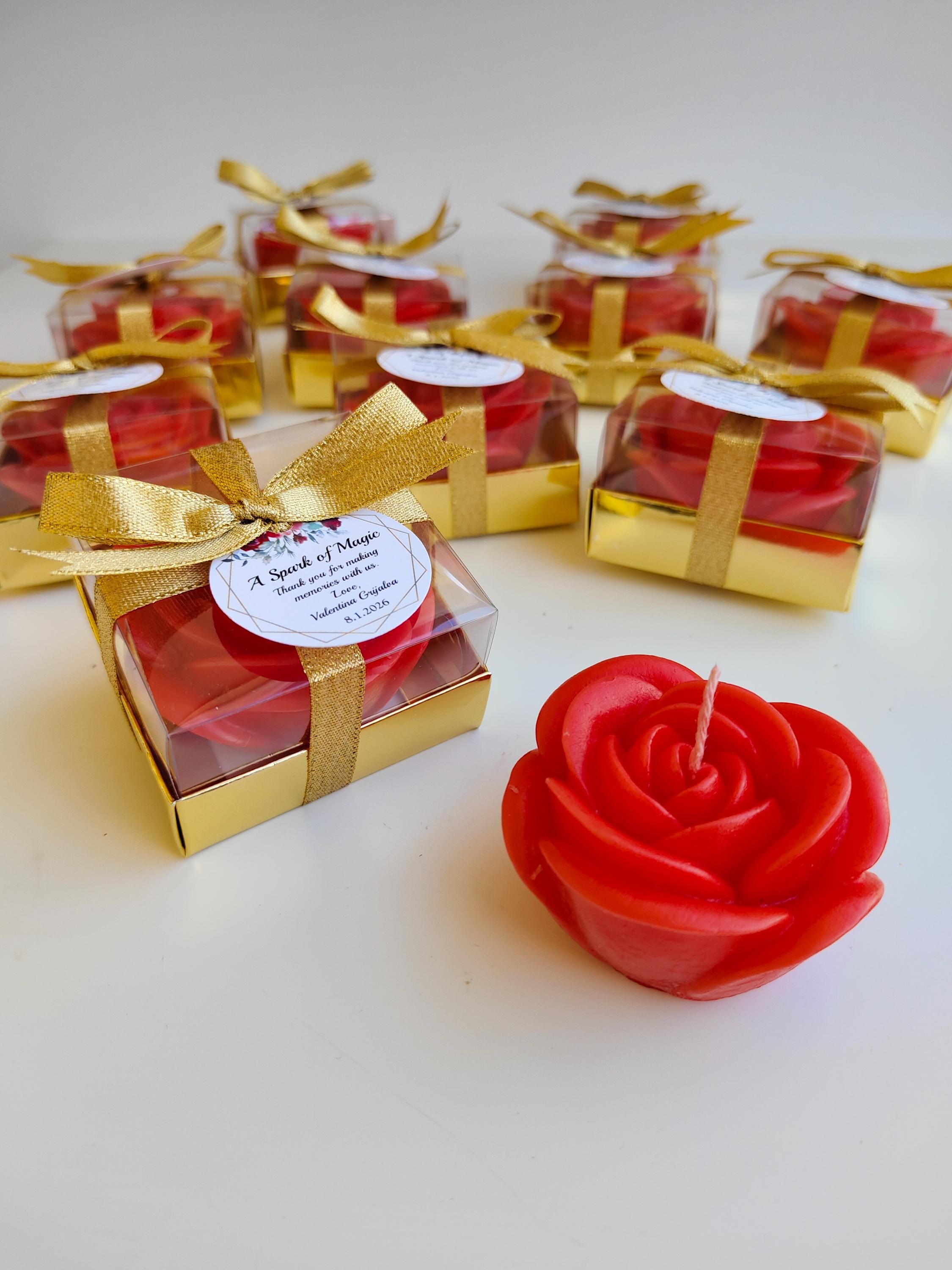Elegant Rose Candle Favors: Wedding & Shower Gift - Etsy