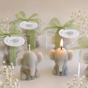 Elefantljusgåva, Babyshower, Dop, Dopminnessak