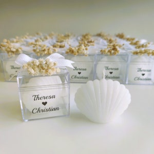 Wedding Candle Favors, Seashell Wedding Favor, Baby Shower Favors, Personalized Candle Favors, Wedding Favors for Guest, Baptism gifts image 8
