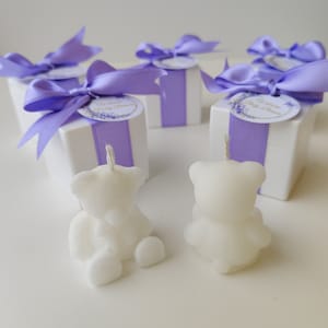 Recuerdos de velas, recuerdos de velas de boda, vela de baby shower, regalo de vela de oso de cumpleaños, vela de oso, vela de osito de peluche, vela de bautismo